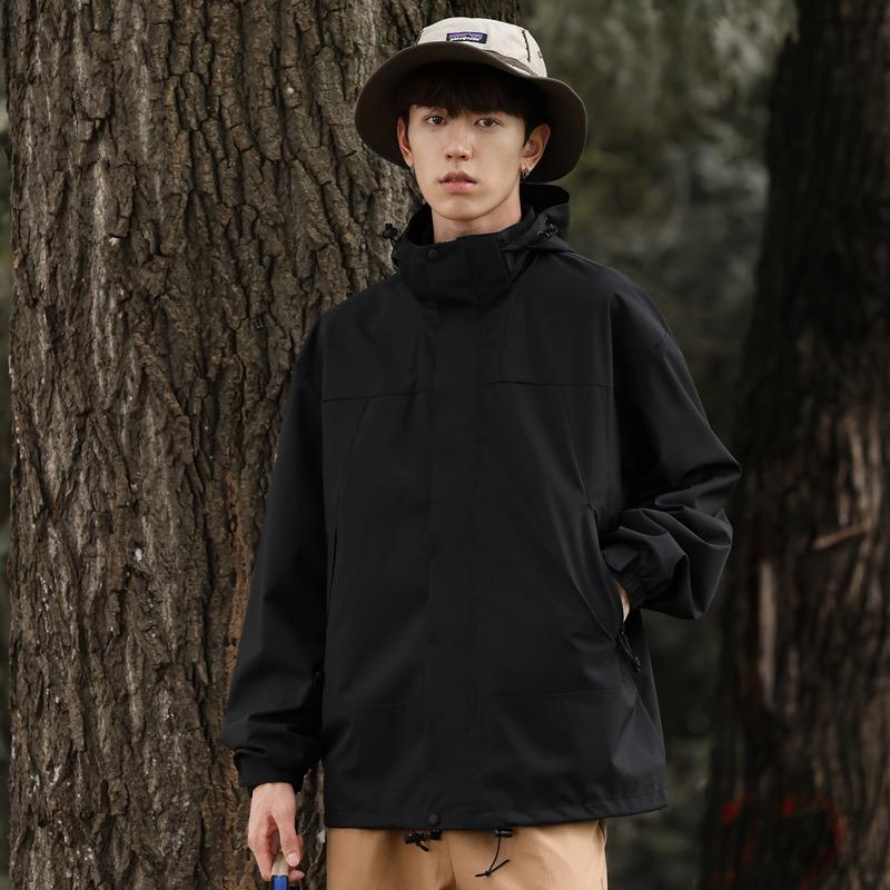 American Style Couple Jacket Waterproof Three-Proof Hooded Outdoor Windbreaker