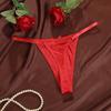 Low Waist Sheer Satin Bow Thong G Strings Romantic T Panties T-Back Brocade Briefs Women  Home