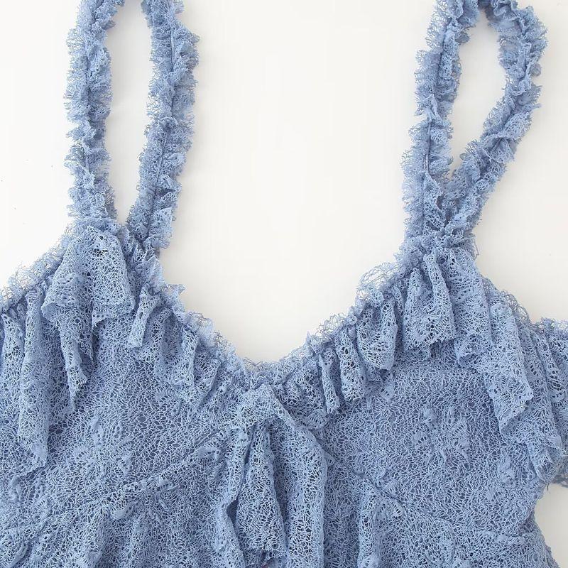 Kaslead New Arrival Women's Clothing Fashion Style Lace Laminated Decoration Tops Skirt 1058155 1058157