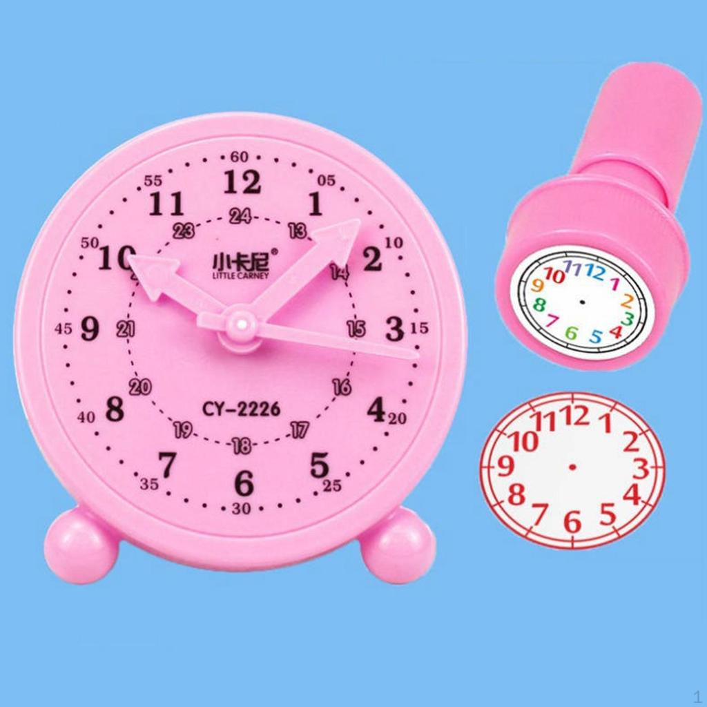 Children's Educational Clock Toy Model Set 3 Pins Linkage Time Recognition Fun Mini for