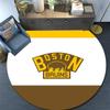 Boston Bruins Round Area Rug,Carpet Rug for Living Room Bedroom Sofa Playroom Decor,Non-slip Floor Mat
