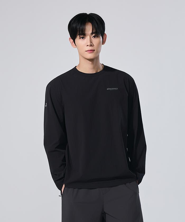 DISCOVERY EXPEDITION Men'S Airdots Long Sleeve T-Shirt (Black)