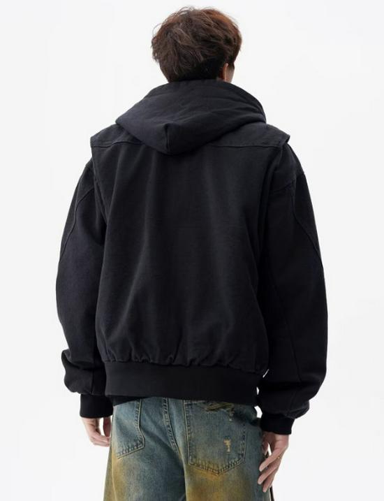 Zuo Shan Men's Heavyweight Washed Velvet Thickened Winter Workwear Jacket