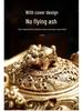 Golden Toad Resin Ashtray with Lid - Chinese Style Ornament for Home, Office, or Tea Table