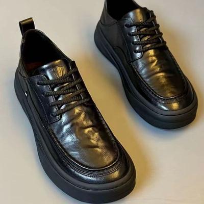 2025 Frühling Neue Herren Business Casual Lederschuhe Mode Vielseitig Runde Spitze Weiche Sohle Lederschuh Britischer Stil Kleiderschuhe