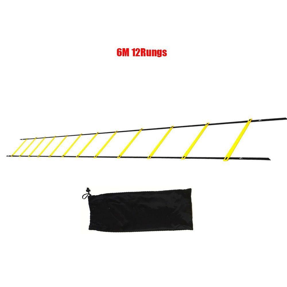 Yellow Agility Training Ladder Adjustable Rungs Speed Ladder Fitness Feet Speed