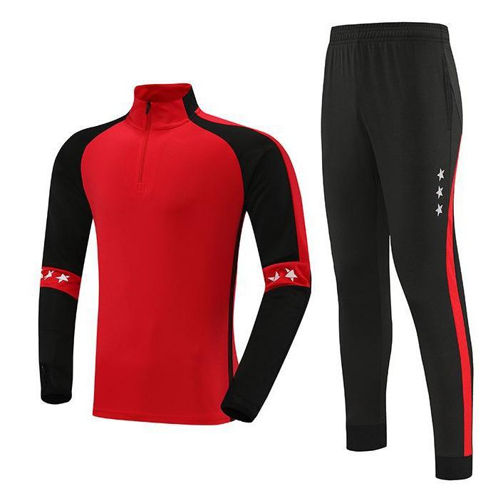 Children's Primary School Football Training Set – Half-Zip Jacket & Long-Sleeve Pants for Autumn/Winter Sports
