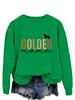 GOLDEN Mama European & American Women's Long-Sleeve T-shirt Pullover Sweatshirt for Spring & Autumn