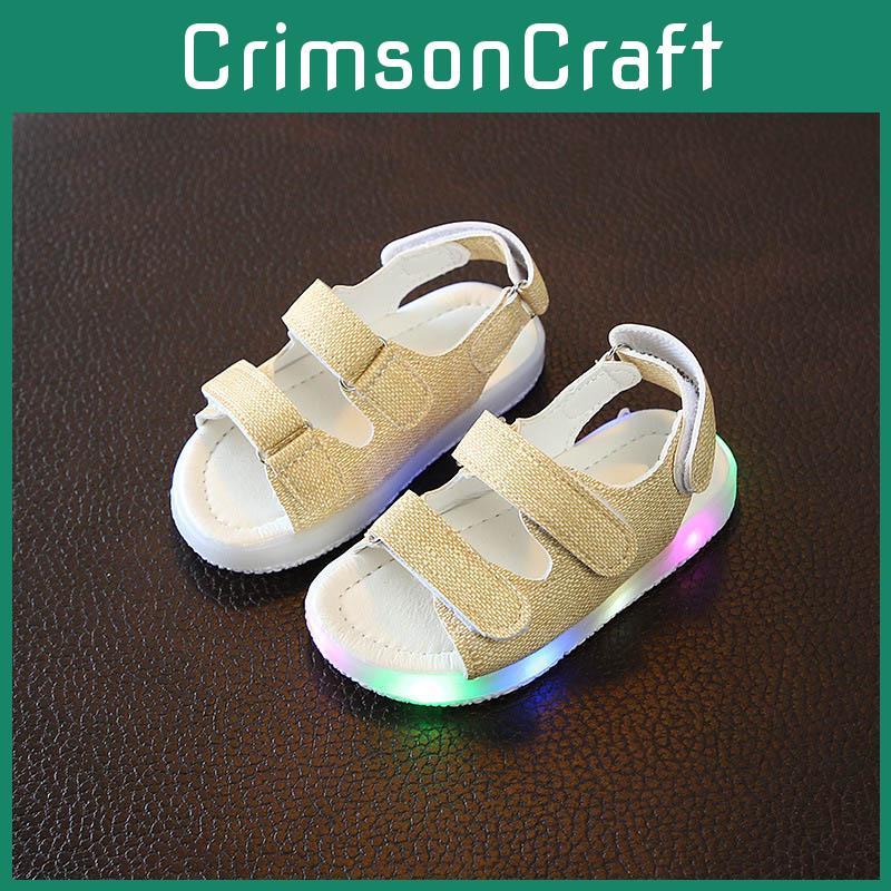 Comfortable Children Casual Flashing Light Sandals With Soft Bottom For Daily Play
