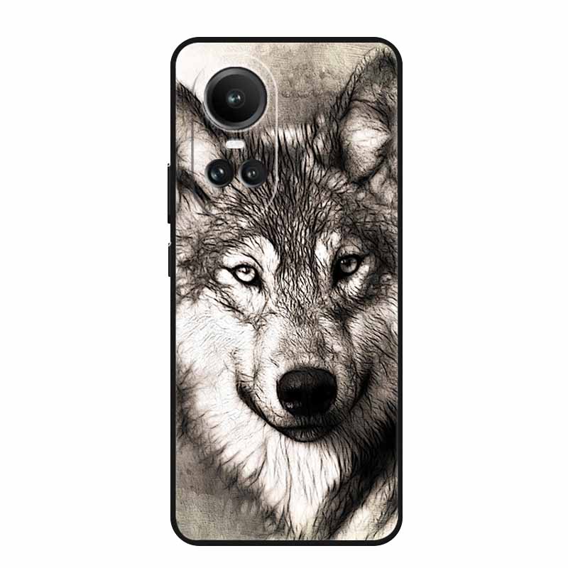 For Oppo Reno10 Pro Case Animals TPU Soft Silicone Back Cover for Oppo Reno 10 Pro 5G CPH2525 CPH2531 Protective New Phone Funda