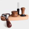 Wooden Coffee Tamper Base 4 Slots Coffee Powder Tamping Holder Coffee Making Accessories