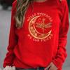 Libellenprint Herbst und Winter Neu Lockerer Kapuzenpullover mit Rundhalsausschnitt 6937
