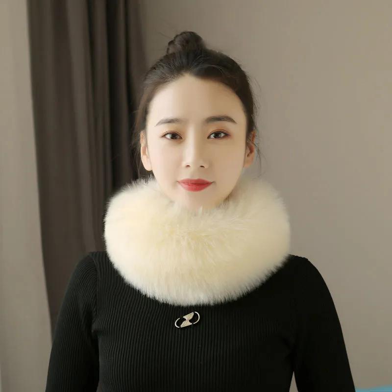 Scarf Women's Neck Protection Fox Fur Neck Cover Plush Scarf Warm and Comfortable Neck In Winter
