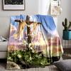 Easter Cross with White Cloth DesignFlannel blanket for bedroom, living room, sofa, and nap