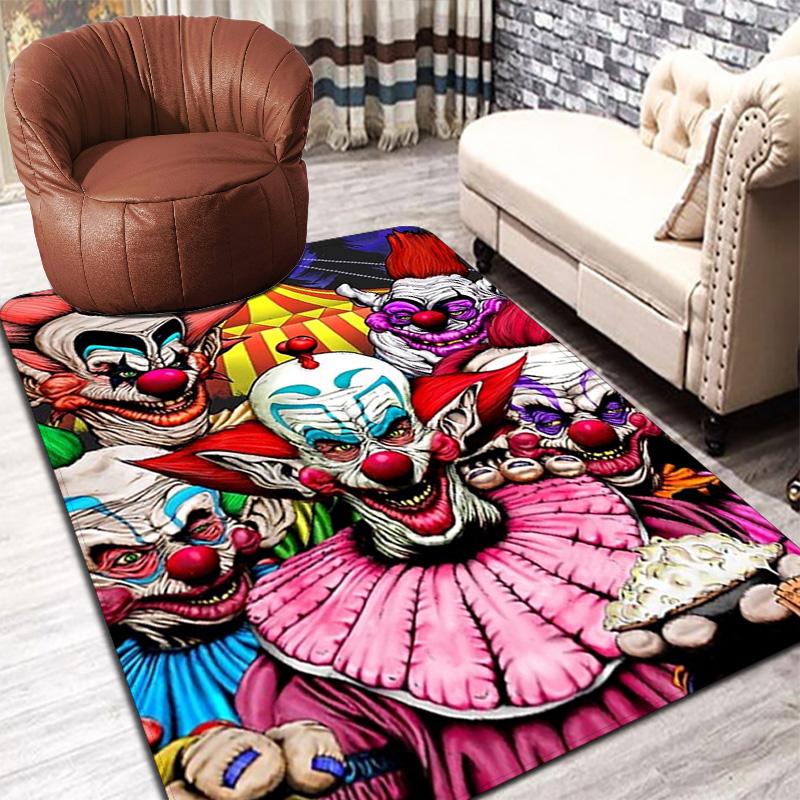 Creepy Clown Rug Floor Mat for Living Room or Bedroom Soft and Comfortable Carpet a Gift for Birthday and Holiday.MFF0918425