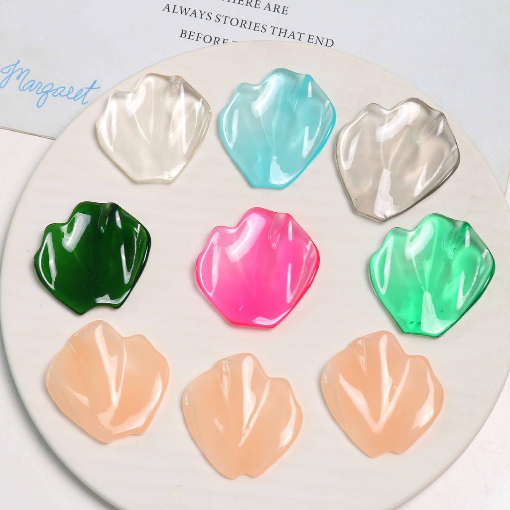 Korean Summer Transparent Leaf Resin Accessories, Sweet DIY Earring Phone Case Craft Making Materials for Women