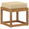 Outdoor Stool Bench Solid Acacia Wood Natural