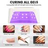 Cordless Nail Lamp - UV Light for Gel Nails Drying Lamp with 4 Timers 72W LED Nail Light Fast Curing Nail Dryer - white