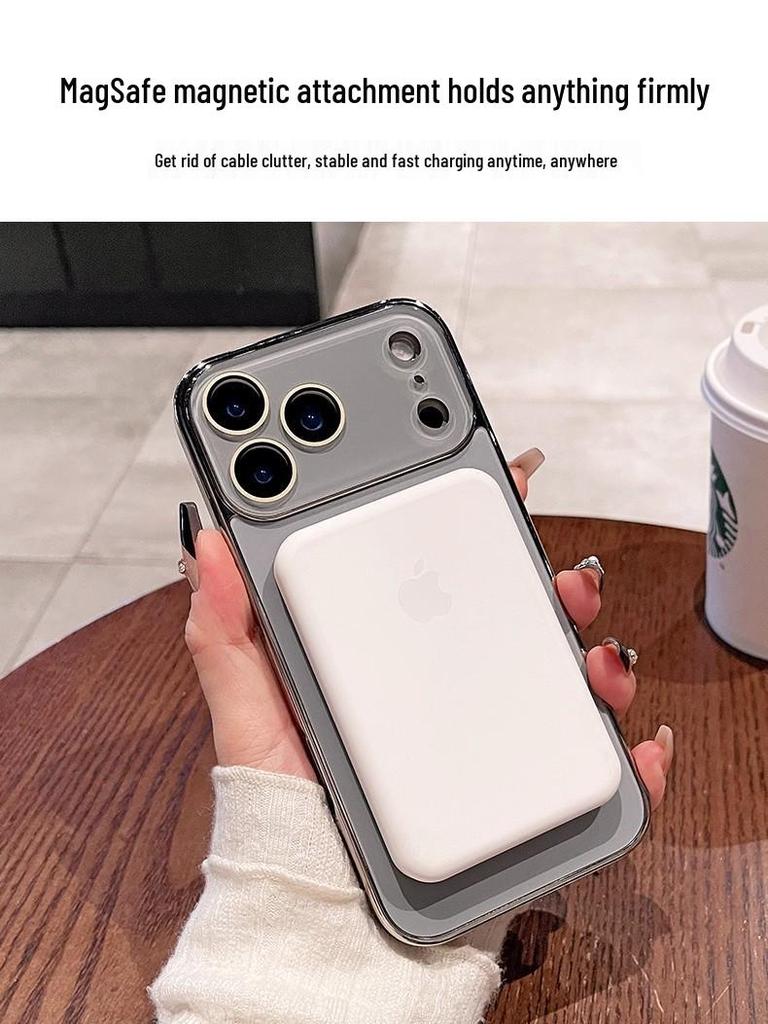 iPhone 17 Pro Max Galvanisiertes mattes magnetisches Gehäuse mit vollständiger Abdeckung der Kameralinse