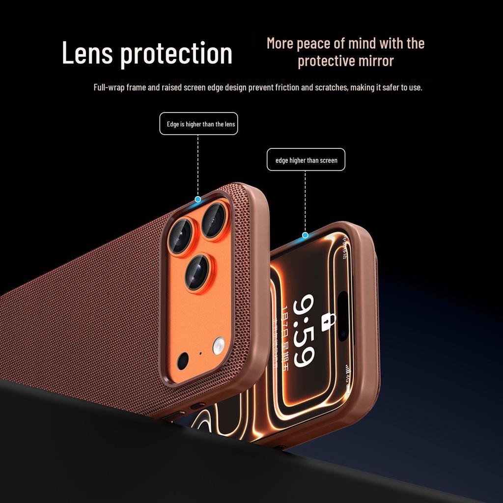 Official Magnetic Fabric Case for iPhone 17 Pro Max - Apple Tech Frosted Full Coverage Protective Case