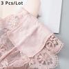3 Pcs/Lot Women's Lace Bow Thongs Sexy Low Waist Panties Underpants
