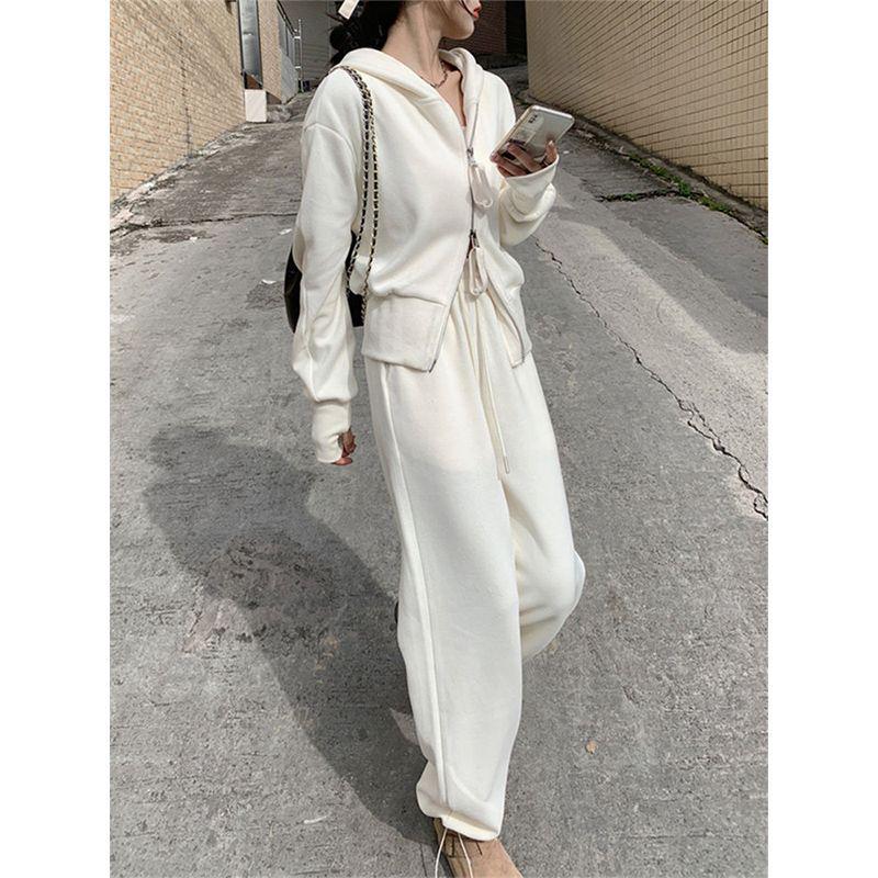 

Women s Korean Fashionable Hoodie Two-Piece Set: Stylish Slimming Sportswear for Spring/Autumn 2026 2XL (126-145 jin)