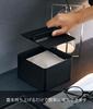 Yamazaki Tower Compact Tissue Case with W13 x D13 x 6196 Lid, Black, Approx. H10cm,