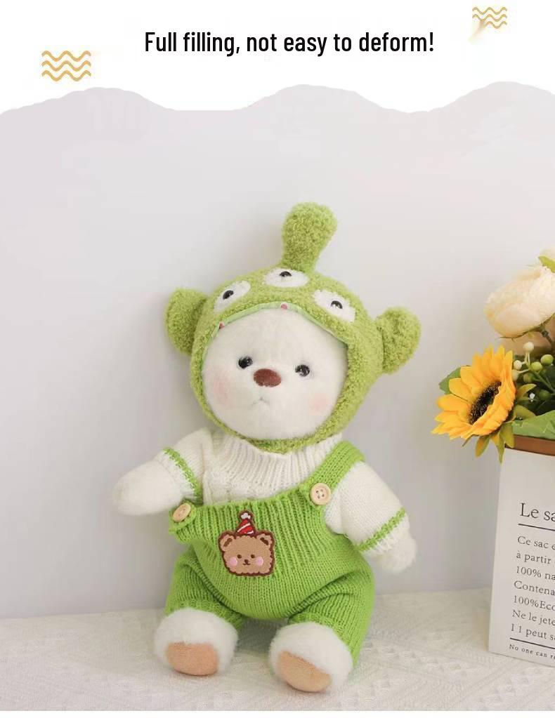 Joint Bear Plush Doll with Clothes - Perfect Gift for Girls & Dorm Room Decor