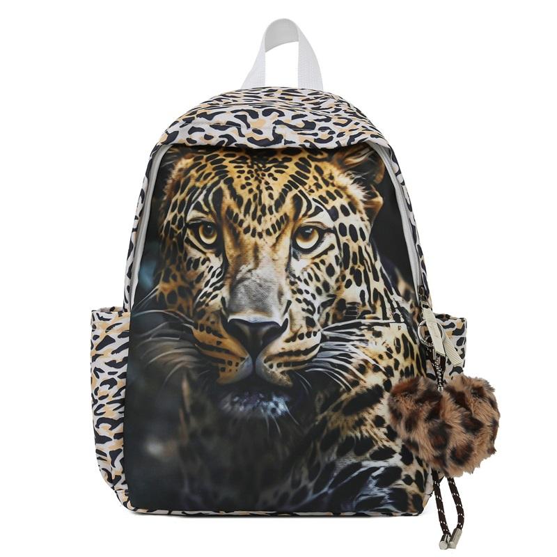 New Style Zipper Casual Designer School Bags Fashion Leopard Youth Sweet Backpacks 2026 Hot Sale Brand Versatile Bags for Women