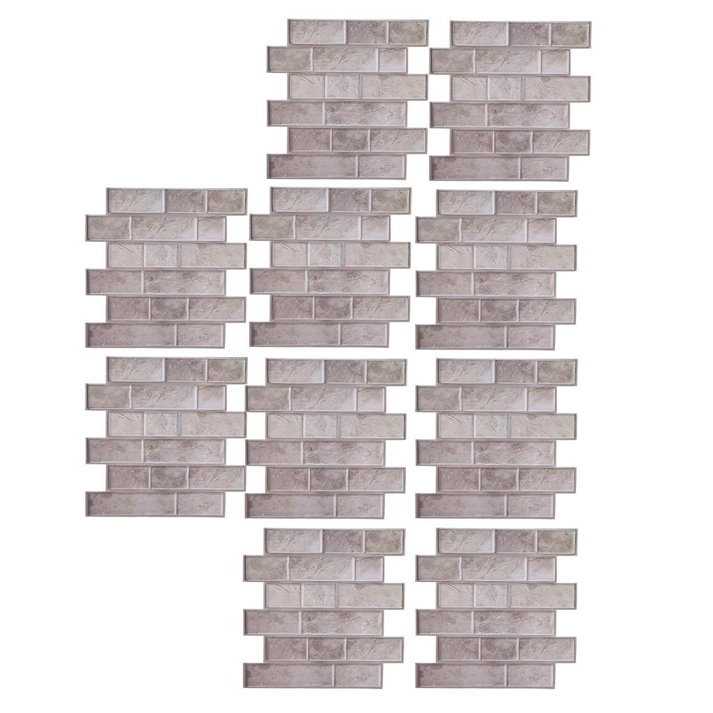 10Pcs Wall Sticker Self Adhesive Wallpaper 3 Dimensional Ceramic Tile Stickers Decoration