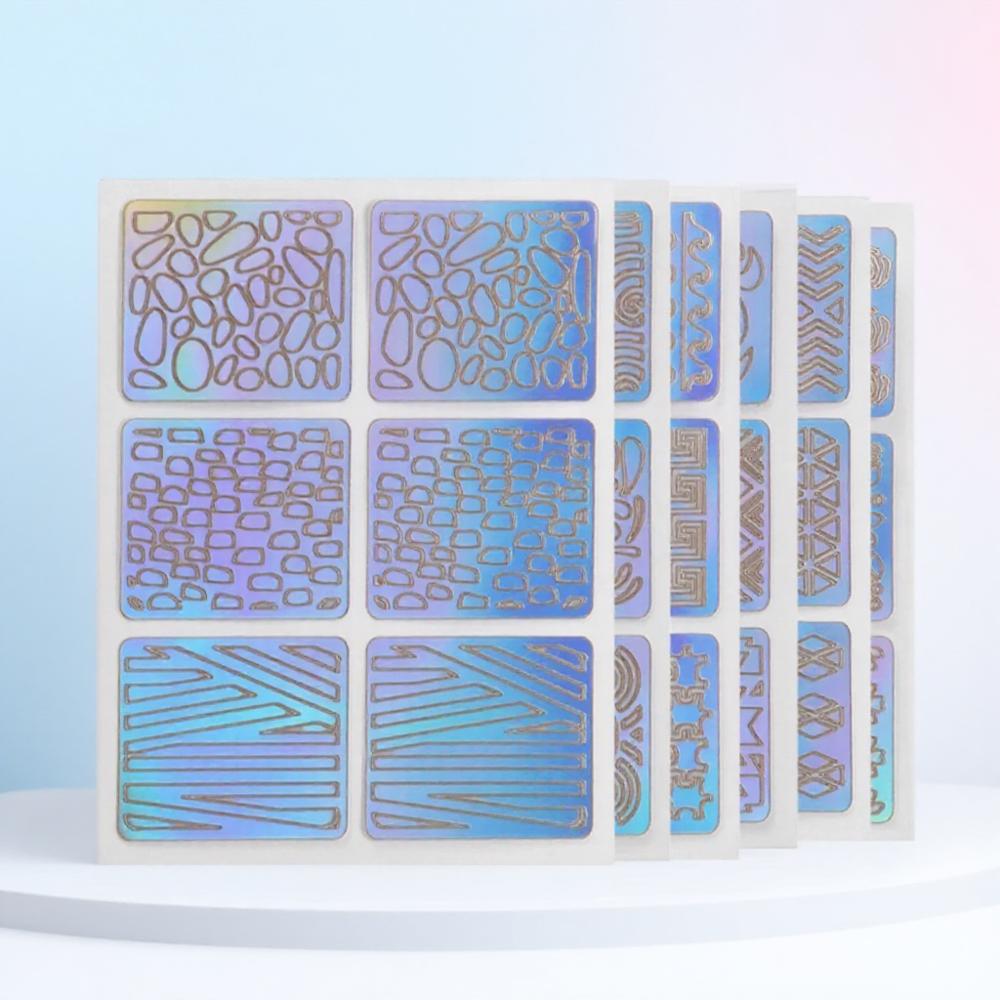 

Трафареты для нейл-арта Виниловые наклейки Дизайн Сердце Звезда Рыба Легкое нанесение Руководство-шаблон для украшения ногтей