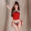 Sex Underwear Sexy Passion Suspender Pajamas Women's Transparent Hollow Hot Uniform Lace Seduction Deep Dress