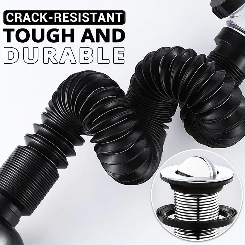 Ensemble de tuyaux de drainage anti-odeurs à couvercle rabattable pour évier de cuisine, filtre désodorisant rétractable, tuyau de descente flexible, anti-obstruction pour salle de bain