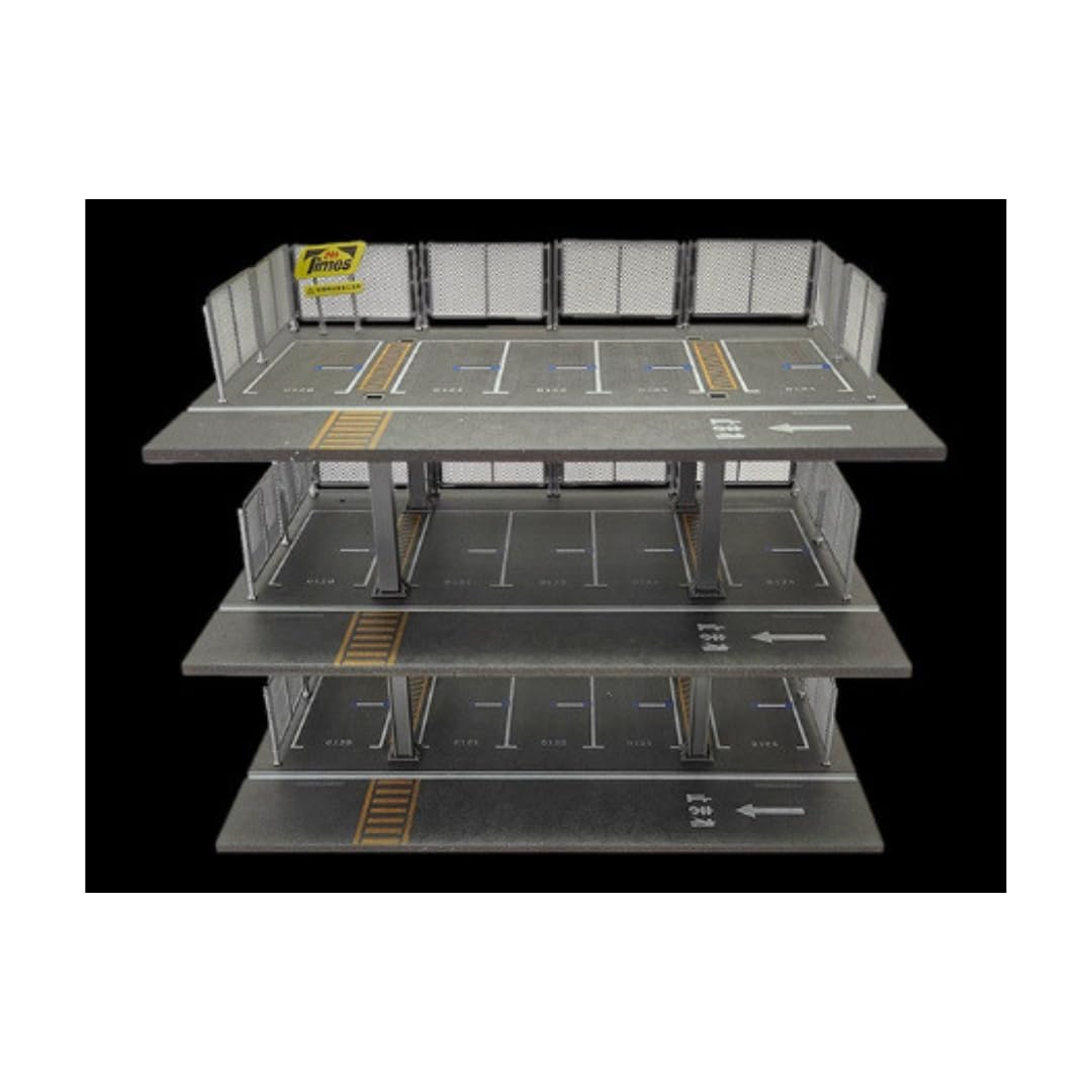 

Moreart Масштабная модель парковки MO896230 Дисплей Пит-лейн Диорама с миниатюрными автомобилями 1/64 [Б/У] серый