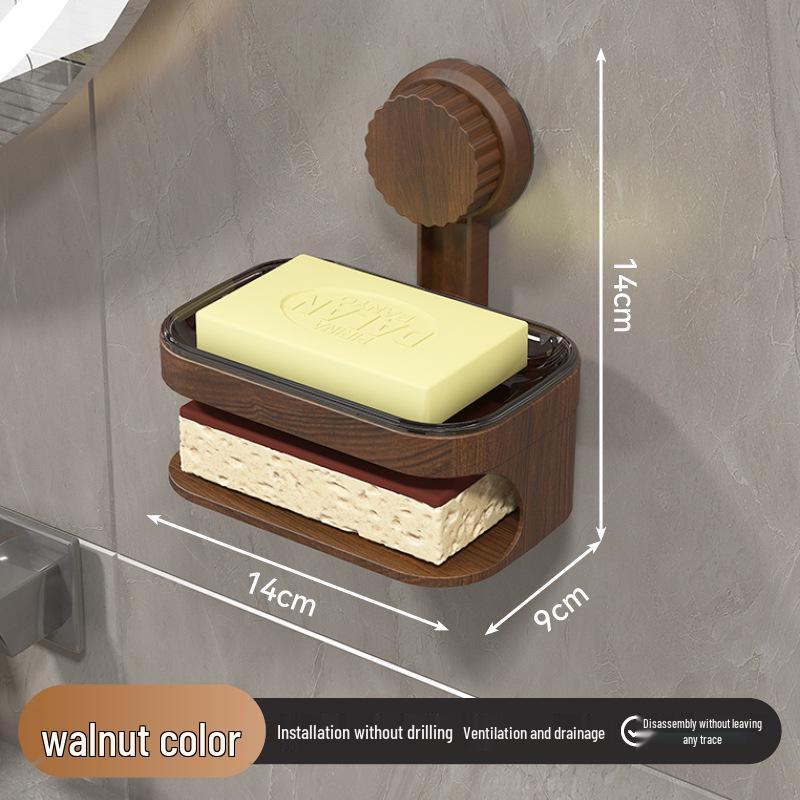 Wall-Mounted Suction Cup Soap Dish: Quick-Drying, Non-Slip, No-Punch Installation