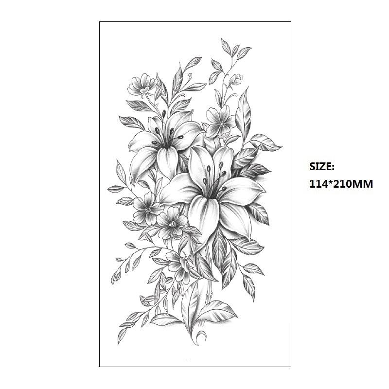 Bohemian Geometric Shape Water Transfer Small Full Arm Back Sexy Simulation Tattoo Sticker