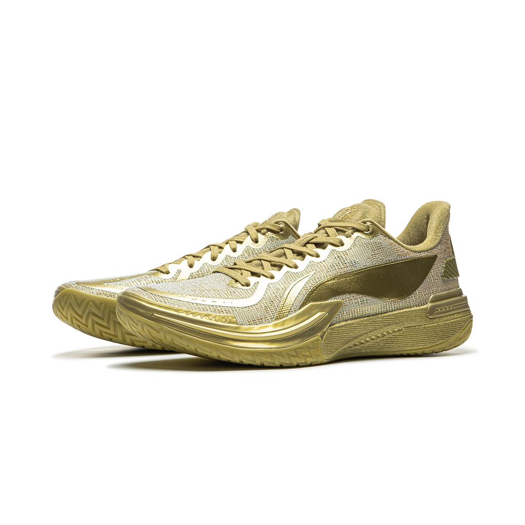 New LINING Gamma Basketball Shoes Men Low Top Gold ABAU039-10
