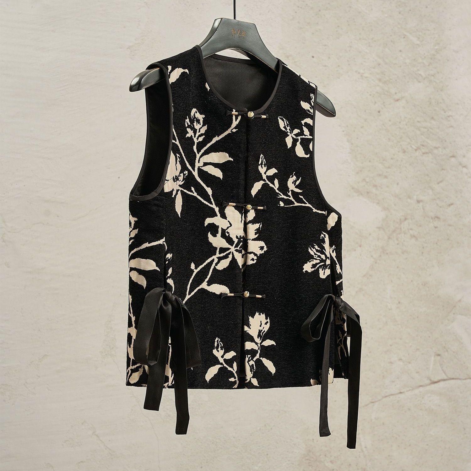 

Улучшенный топ, черный жаккардовый жилет без рукавов, многослойный, новая модель 2025 3XL (recommended 138-75kg)