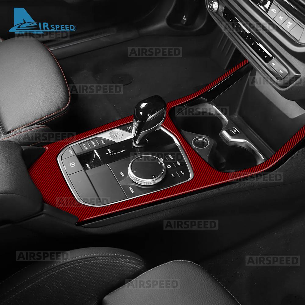 Real Carbon Fiber for q6 1 Series 2 Series F40 F44 2020 2021 2022 2023 2024 Center Control Gear Panel Sticker Car Accessories q6