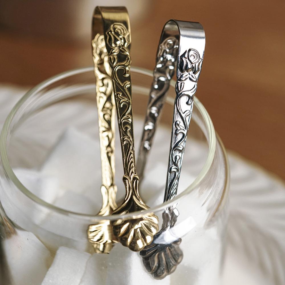 Steel Bread Dessert Tea Coffee Ice Tongs Cube Sugar Tongs Food Serving Clip Kitchen Accessories