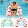 Inflatable Swimming Pool Float Chair Swimming Floating Chair For Adults U-seat Floating Beach Lounge With Cup Holder Backrest