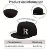 Street Style Hip-hop Letter Baseball Cap Black Hat Simple Classic Flat Brim Hat