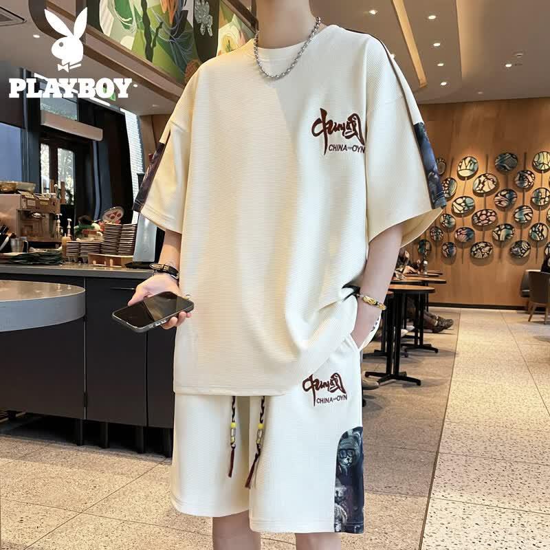 Playboy Men s Chinese Style Embroidered Casual Sports Collection 4XL