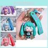 Brightly Colored Hatsune Miku Keychain Creative Cartoon Girl Figure Bag Charm Silicone