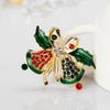 Women Delicate All Matching Vintage Style Bells Design Brooch Wear Decoration for Christmas