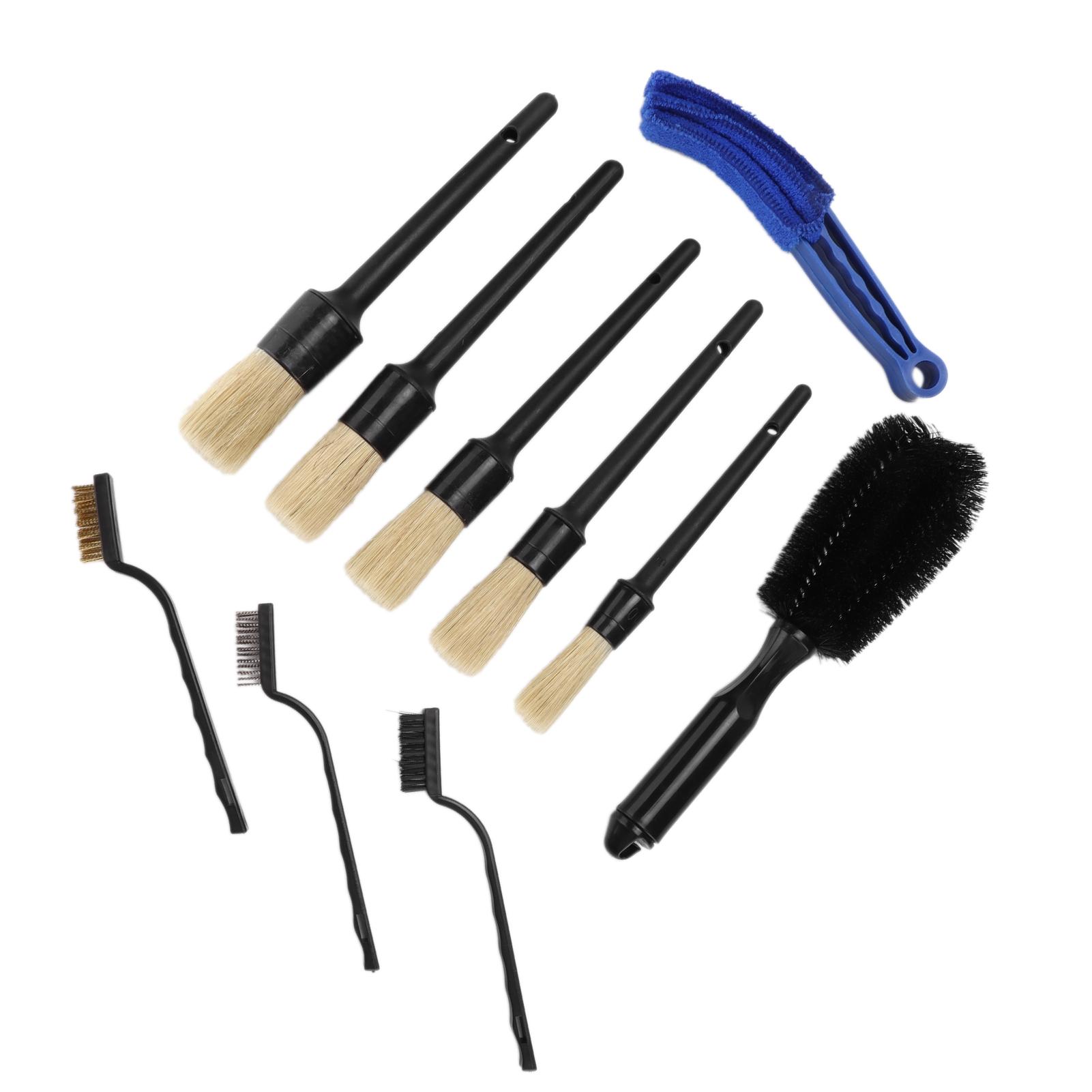 

10 шт. набор щеток для очистки автомобиля, значок на ободе выхлопной трубы, ободе двигателя