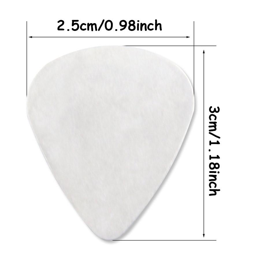 18pcs 0.3mm Precision Stainless Steel Guitar Picks Durable Metal Picks for Ukulele Bass Conventional String Instruments