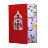 Stylish 3D Popup Paper Card Bright 3D Flower House Popup Card Elegant Moving Gift for Friend and Family