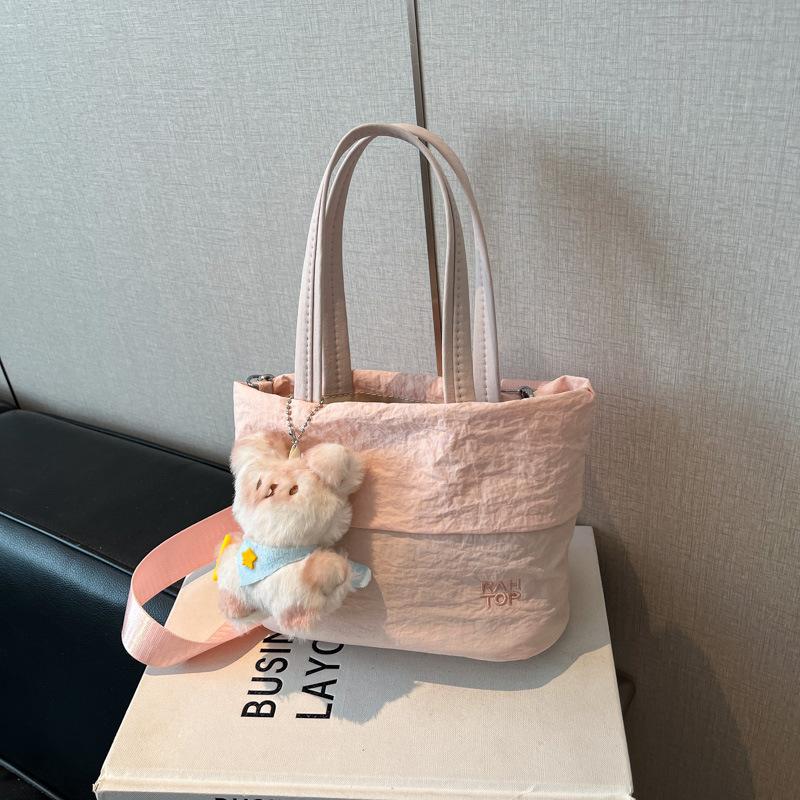 Korean simple Oxford cloth handbag bag women's summer fashion lightweight bucket bag versatile shoulder messenger bag