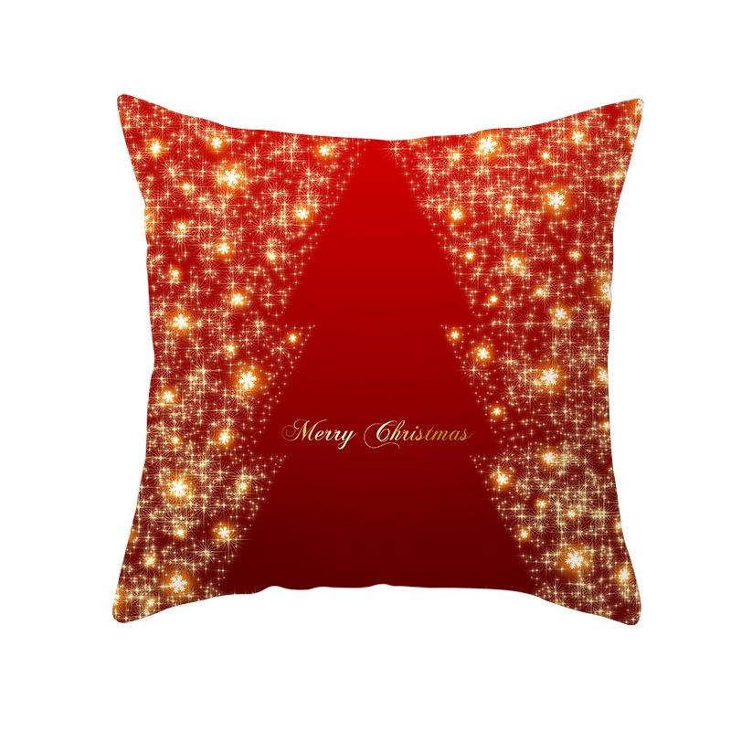 Red Series Christmas Peach Velvet Cushion Cover New Sofa Cushion Cover Square Cushion Cover